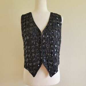 Sweet Sue | Vintage Beaded & Sequined Silk Vest